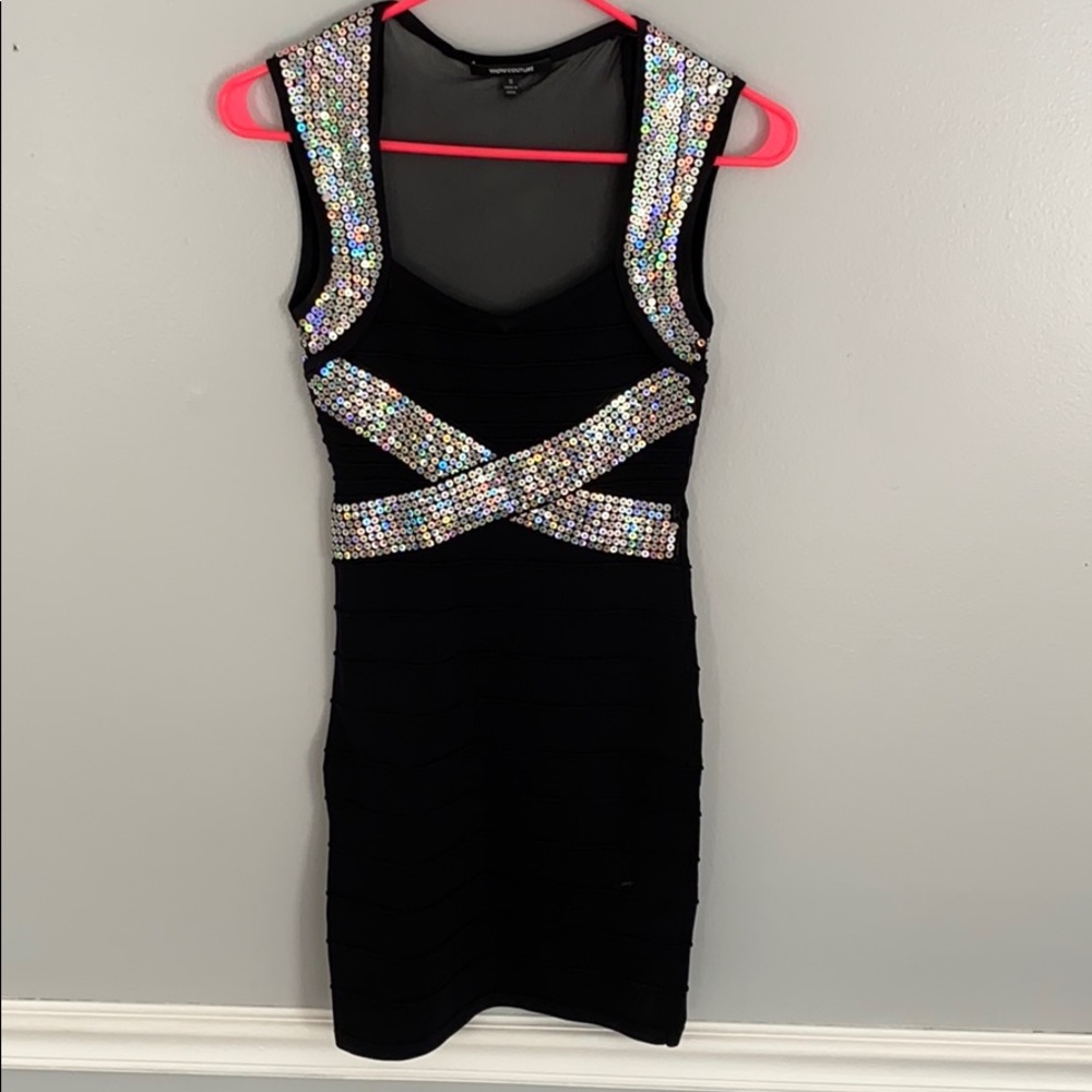 Sparkly Black Bodycon Dress
